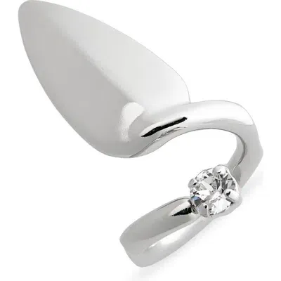 Justine Clenquet Luce Nail Ring In Crystal