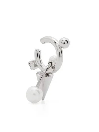 Justine Clenquet Tabby Pearl Earcuff In Silver