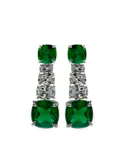 Juwelina Paris Eden Cascade Earrings In 绿色