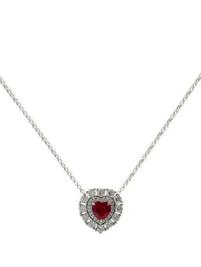 Juwelina Paris Ember Ruby Necklace In 红色