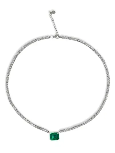 Juwelina Paris Ipanema Tennis Necklace In 绿色