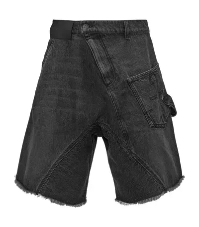 Jw Anderson Jeans-shorts Im Deconstructed-look In Grau