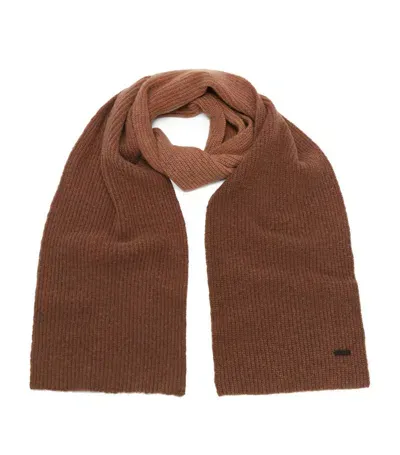 Jw Anderson Merino Wool Gradient Scarf In Brown