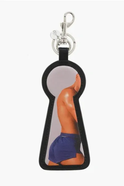 Jw Anderson Printed Leather Maxi Keyrings In Multi