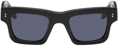 Jw Anderson Ssense Exclusive Black Rectangle Sunglasses In Black Acetate