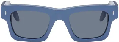 Jw Anderson Ssense Exclusive Blue Rectangle Sunglasses In Blue Acetate