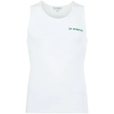 Jw Anderson Tank Top With Logo Embroidery In White