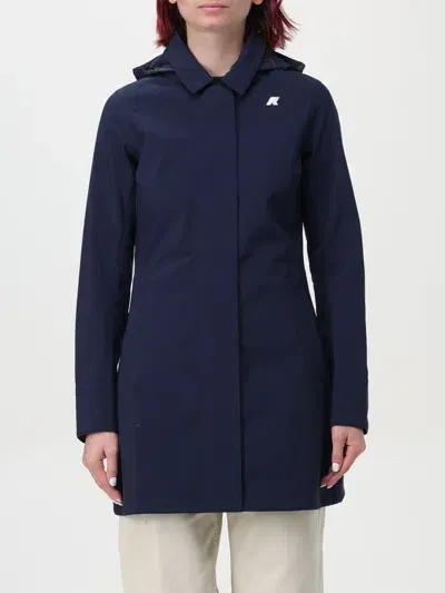 K-way Coat  Woman Color Blue In Blau