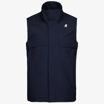 K-way Harisel Bonded Ripstop Jersey In Blue