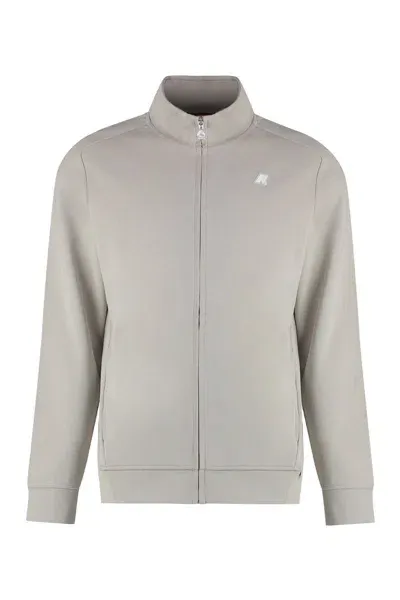 K-way Hayce Full Zip Cotton Hoodie In Beige