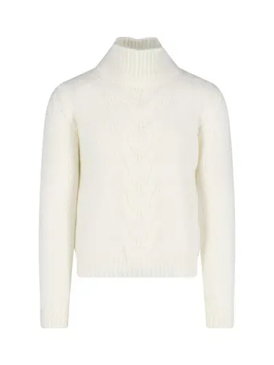 K-way High Neck Sweater In White