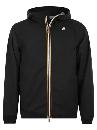 K-way Jack Stretch Nylon Jersey Jacket In Black