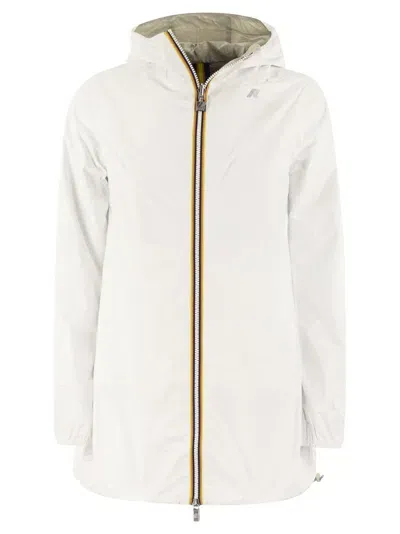 K-way Sophie Plus - Reversible Hooded Jacket In White/beige