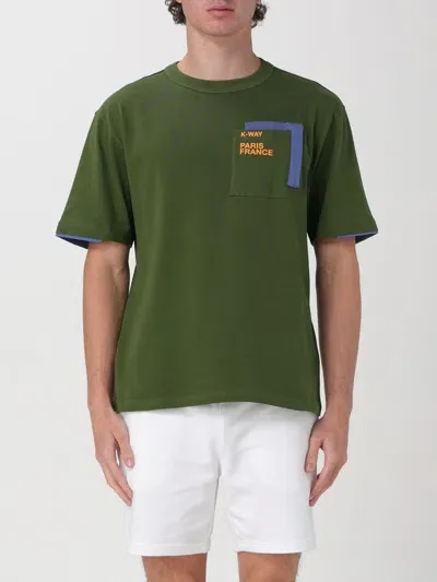 K-way T-shirt  Men Color Green