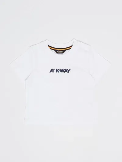 K-way Babies' Pete Logo-print T-shirt In White