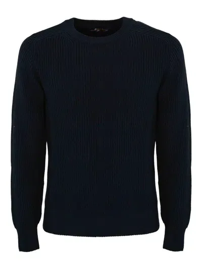 K-way Verin Sweater In Merino Wool Blend In Blue