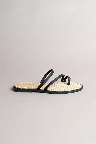 Kaanas Azores Slide Sandal In Black