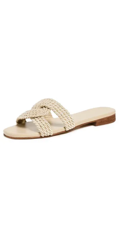 Kaanas Olas Corded Infinity Sandals Oat In White