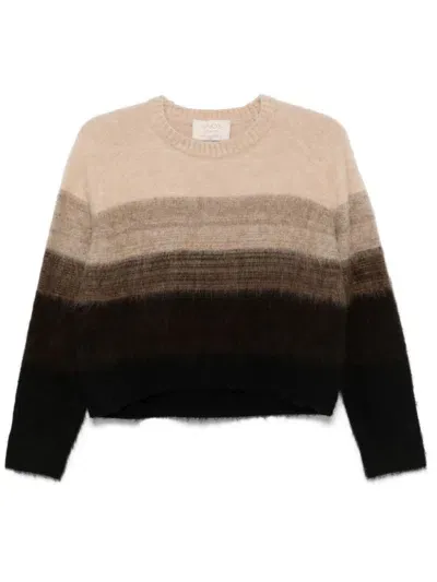 Kaos Brushed-effect Sweater In Brown