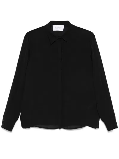 Kaos Crepe De Chine Shirt In Black