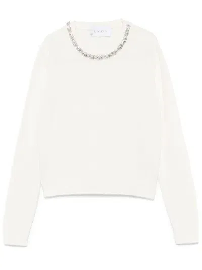 Kaos Crystal-embellished Sweater In Neutrals