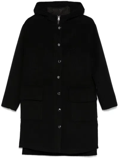 Kaos Layered Coat In Black