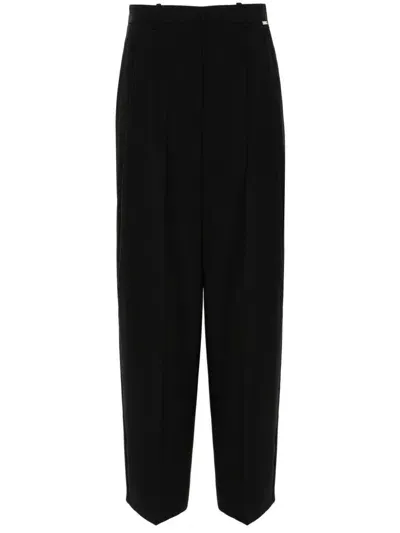 Kaos Pleat-detailing Trousers In Black