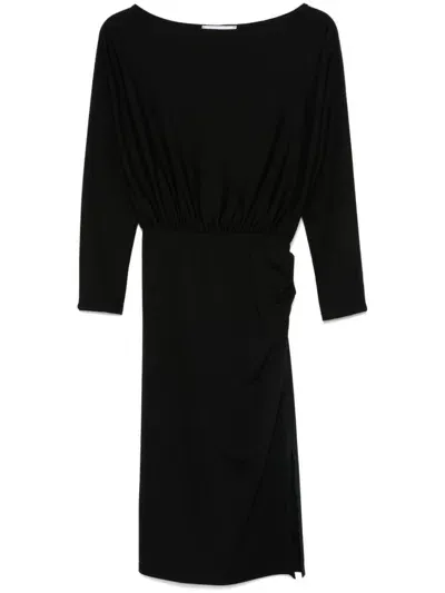 Kaos Ruched Midi Dress In Black