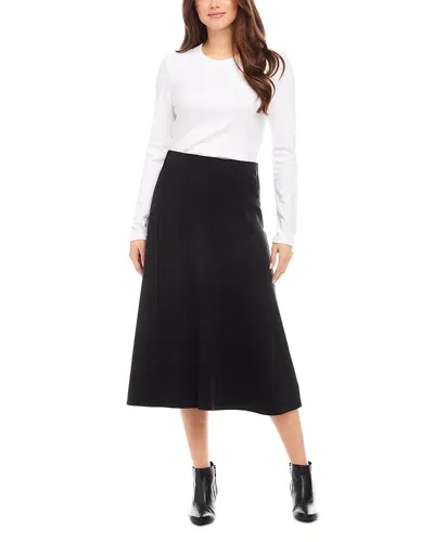 Karen Kane Faux Suede Midi Skirt In Black