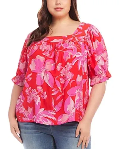 Karen Kane Plus Floral Top