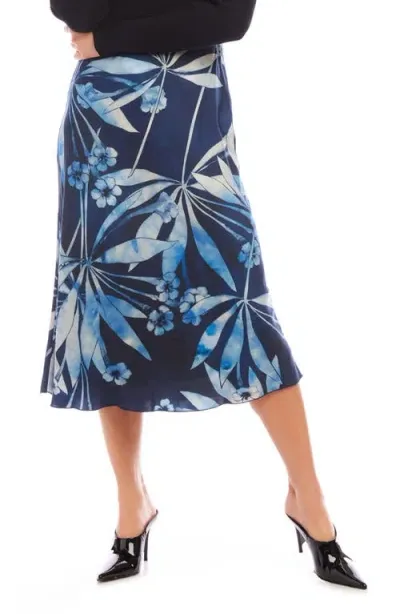 Karen Kane Print Bias Cut Midi Skirt