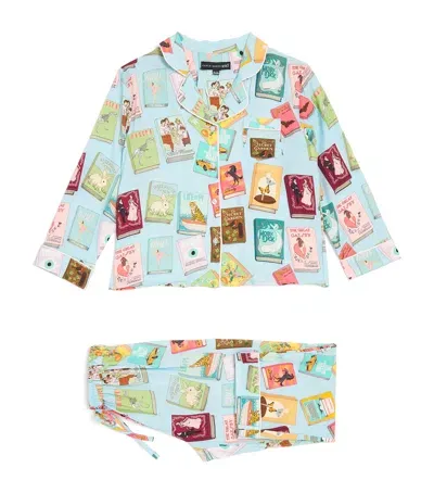 Karen Mabon Kids' Ecovero Book Covers Pyjama Set In Blue