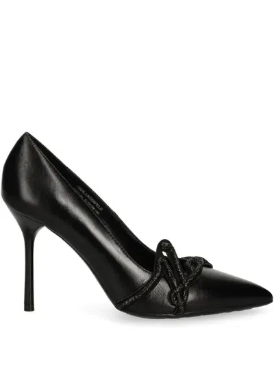 Karl Lagerfeld 100mm Logo Appliqué Pumps In Black