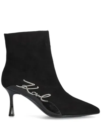 Karl Lagerfeld 80mm Sienna Boots In Black