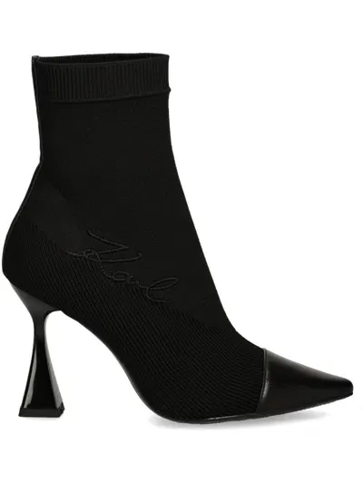 Karl Lagerfeld 90mm Debut Ii Boots In Black