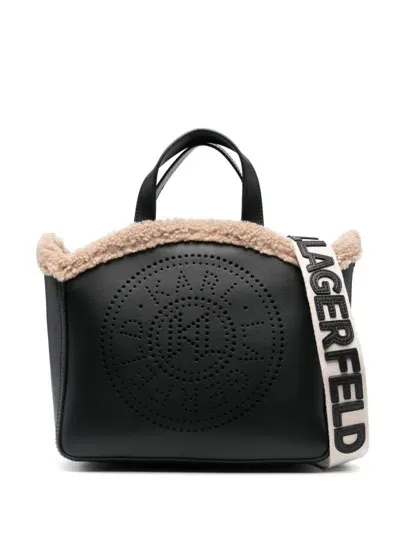 Karl Lagerfeld Circle Tote Bag In Black