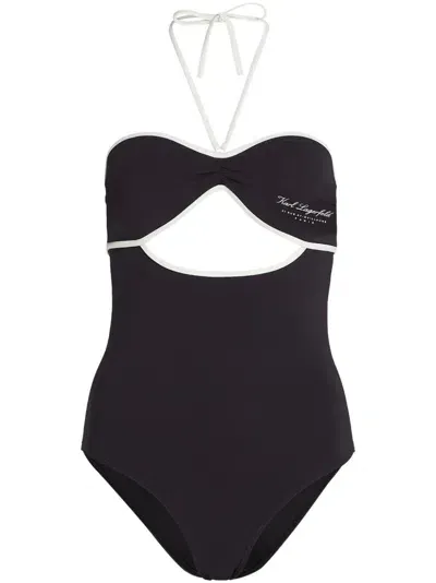 Karl Lagerfeld Hotel Karl Swimsuit In Black