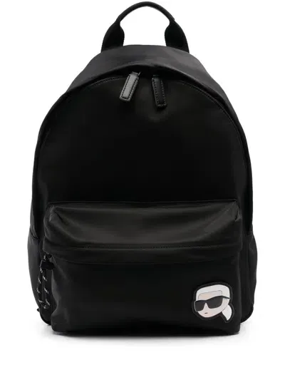 Karl Lagerfeld Ikon Klassik Backpack In 999