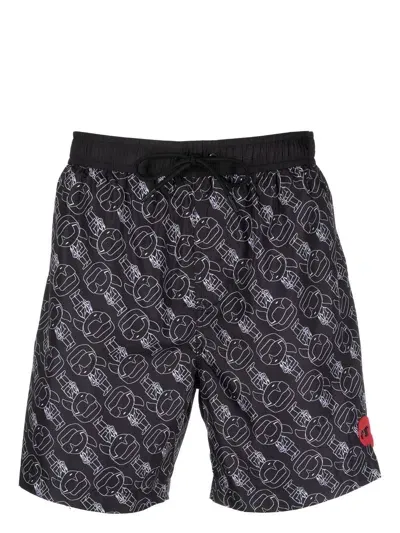 Karl Lagerfeld Ikonik 2.0 Badeshorts In Black