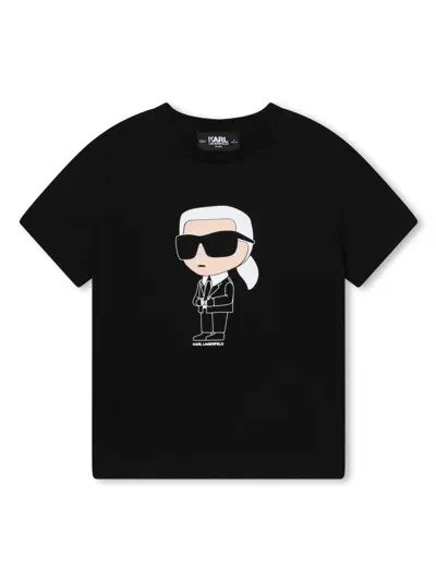 Karl Lagerfeld Kids Boys Black Organic Cotton T-shirt