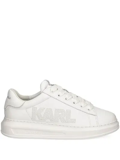 Karl Lagerfeld Kapri Leather Sneakers In White