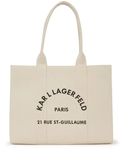 Karl Lagerfeld Large Rue St-guillaume Tote Bag In Neutrals