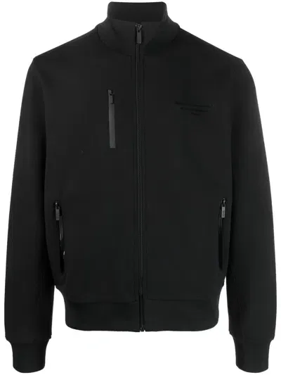 Karl Lagerfeld Logo-embossed Cotton Jacket In Black