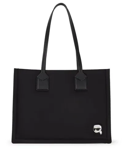 Karl Lagerfeld Medium Ikon Tote Bag In Black