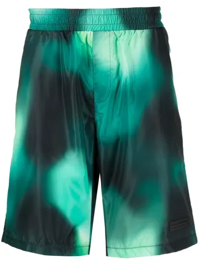 Karl Lagerfeld Ombré-effect Swim Shorts In Green