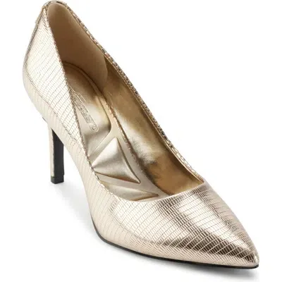 Karl Lagerfeld Paris Royale Pointed Toe Pump In Champagne