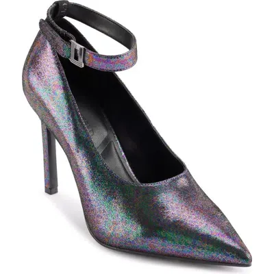 Karl Lagerfeld Paris Sury Ankle Strap Pump In Purple Multi