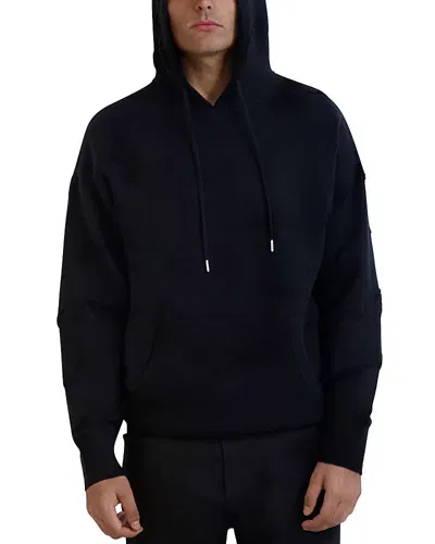 Karl Lagerfeld Paris White Label Hooded Sweater In Black