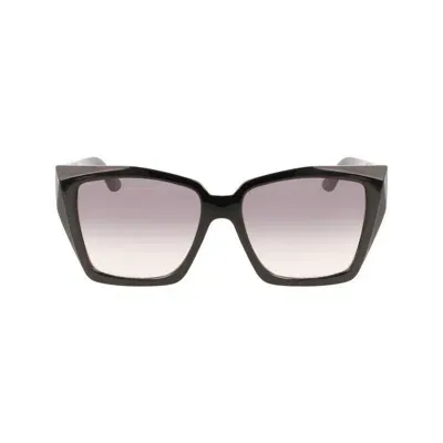 Karl Lagerfeld Square Frame Sunglasses In Black