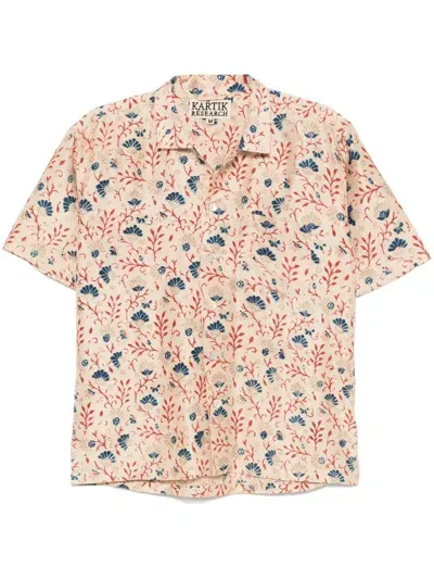 Kartik Research Floral-print Shirt In Neutrals